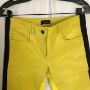 Joseph leather pants yellow black XS